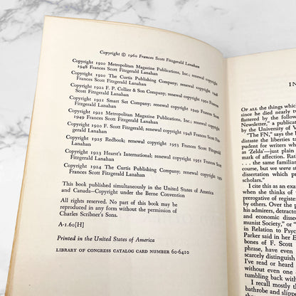 Six Tales of the Jazz Age & Other Stories by F. Scott Fitzgerald [SECOND EDITION] 1960 • Charles Scribner's Sons