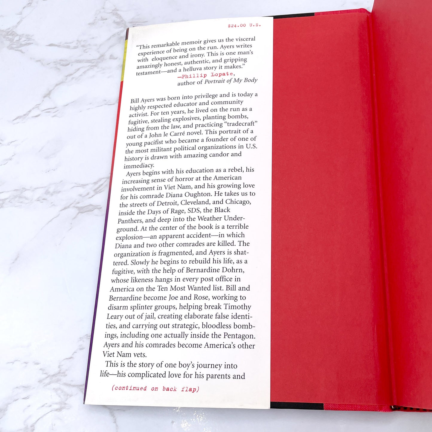 Fugitive Days: A Memoir by Bill Ayers SIGNED! [FIRST EDITION • FIRST PRINTING] 2001 • Beacon Press