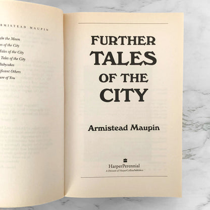 Further Tales of the City by Armistead Maupin SIGNED! [TRADE PAPERBACK] 1994 • HarperPerennial