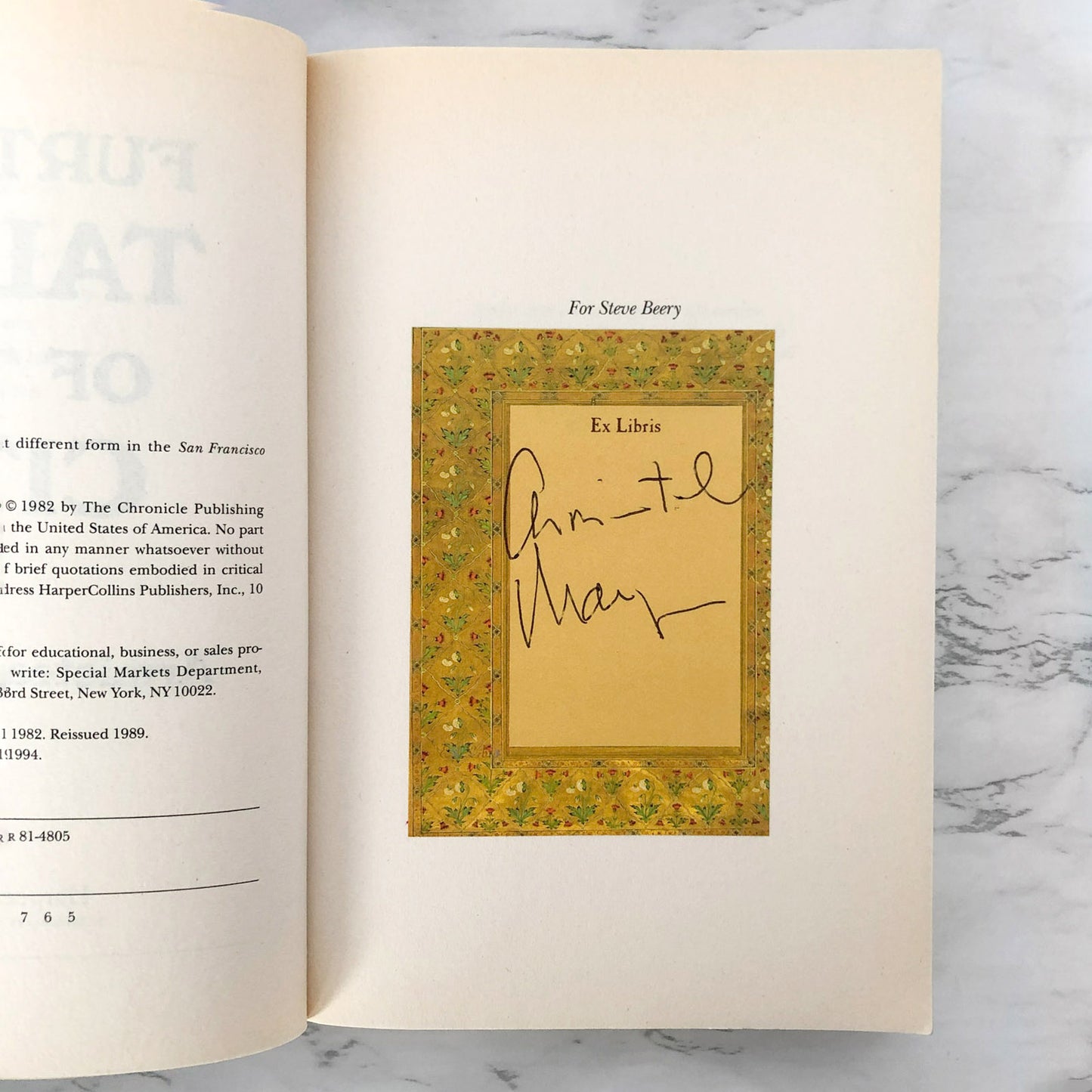 Further Tales of the City by Armistead Maupin SIGNED! [TRADE PAPERBACK] 1994 • HarperPerennial
