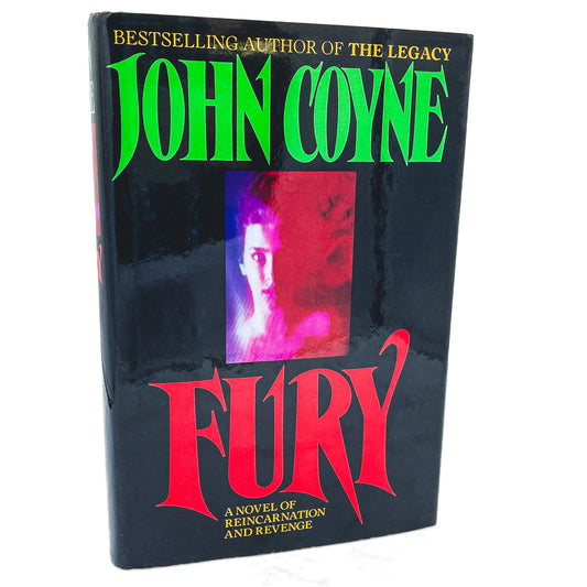 Book cover of 'Fury' by John Coyne with a dark background and colorful text.