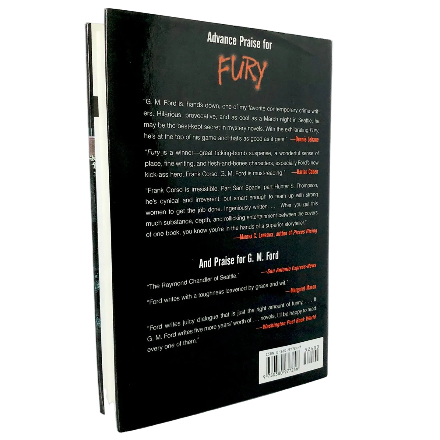 Fury by G.M. Ford SIGNED! [FIRST EDITION • FIRST PRINTING] 2001 • William Morrow