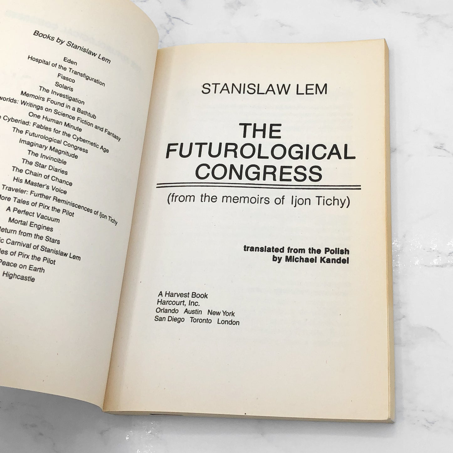 The Futurological Congress by Stanisław Lem [FIRST PAPERBACK EDITION] 1985 • Harcourt