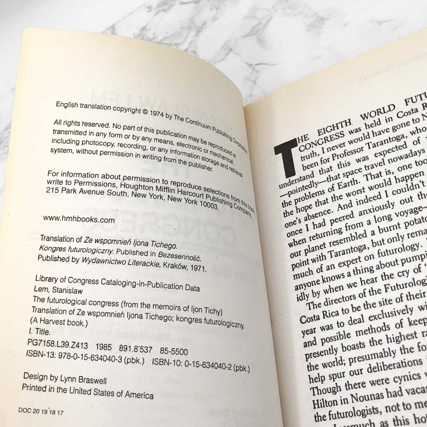 The Futurological Congress by Stanisław Lem [FIRST PAPERBACK EDITION] 1985 • Harcourt