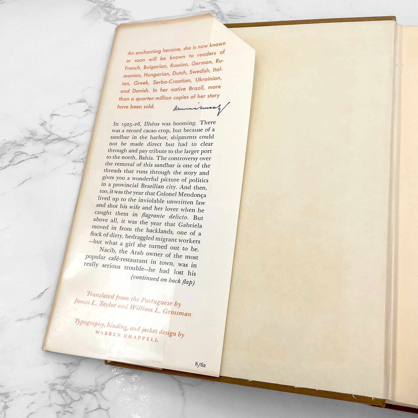 Gabriela, Clove and Cinnamon by Jorge Amado [U.S. FIRST EDITION] 1962 • Knopf