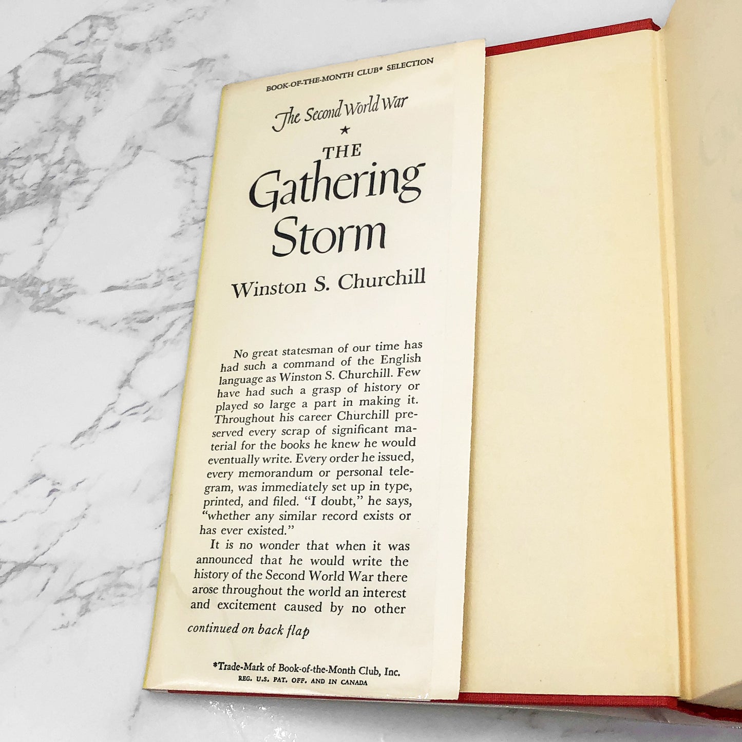 The Gathering Storm by Winston S. Churchill [1948 HARDCOVER] BCE • Houghton Mifflin