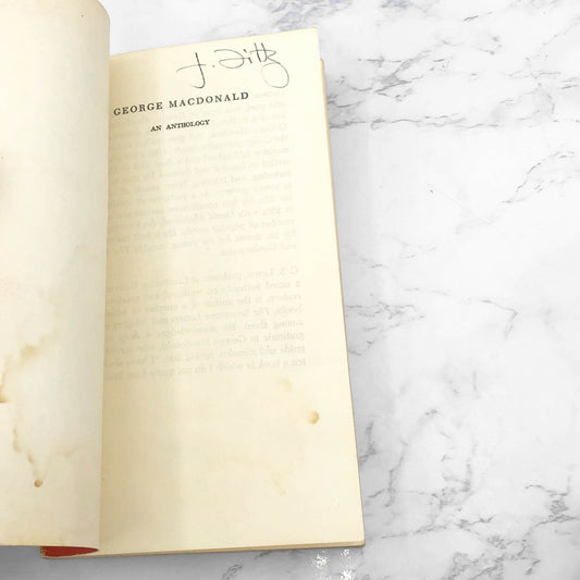 George MacDonald : An Anthology by C.S. Lewis [FIRST PAPERBACK PRINTING] 1962 • Dolphin