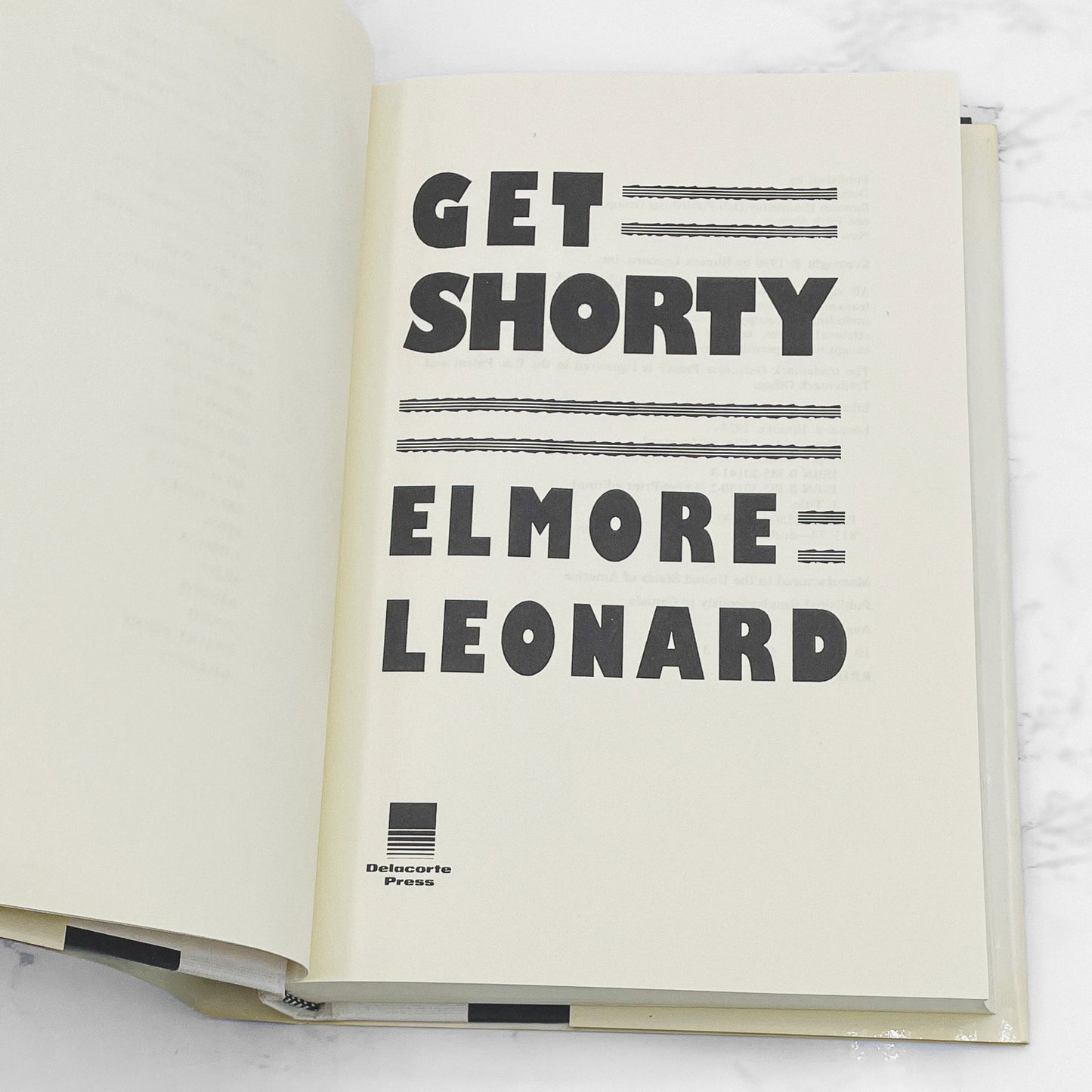 Get Shorty by Elmore Leonard [FIRST EDITION • FIRST PRINTING] 1990 • Delacorte