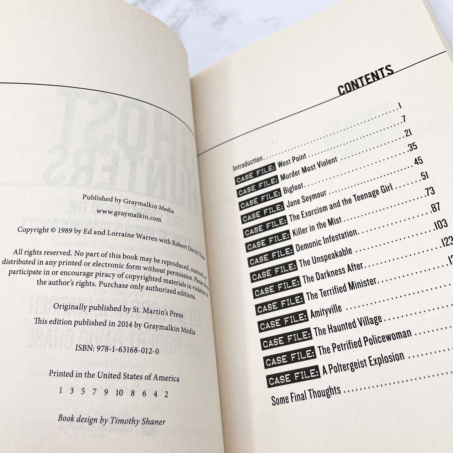 Ghost Hunters by Ed and Lorraine Warren [TRADE PAPERBACK RE-ISSUE] 2014 • Graymalkin