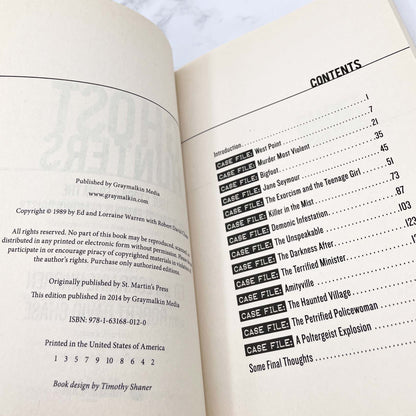 Ghost Hunters by Ed and Lorraine Warren [TRADE PAPERBACK RE-ISSUE] 2014 • Graymalkin