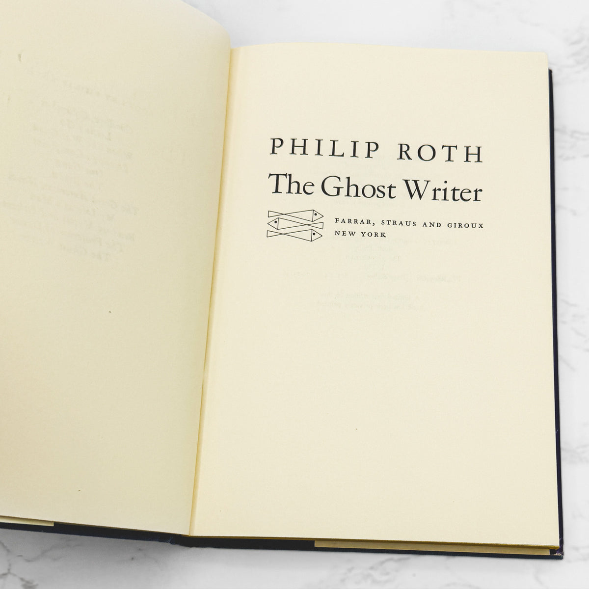The Ghost Writer by Philip Roth [FIRST EDITION] 1979 • 2nd Print • FSG • *Bindery Error
