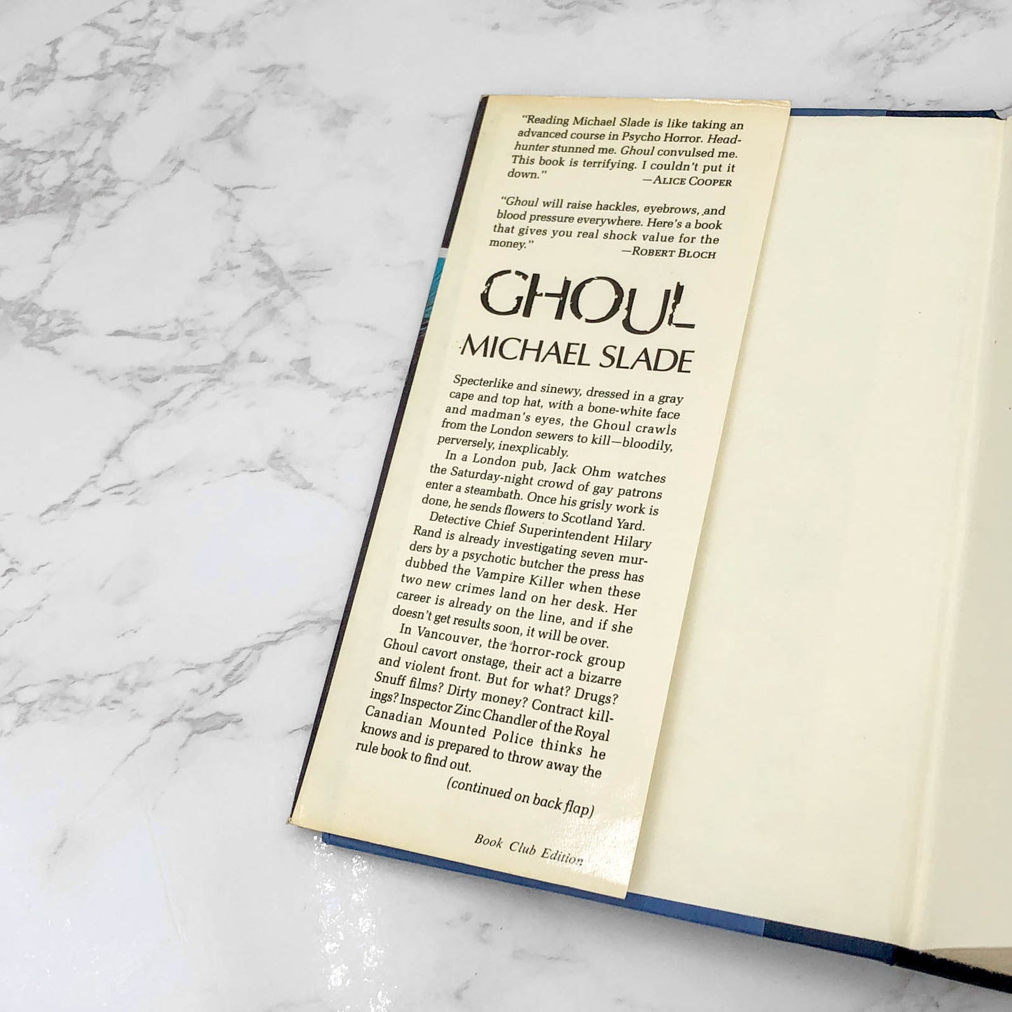 Ghoul by Michael Slade [FIRST BOOK CLUB EDITION] 1987 • Beech Tree