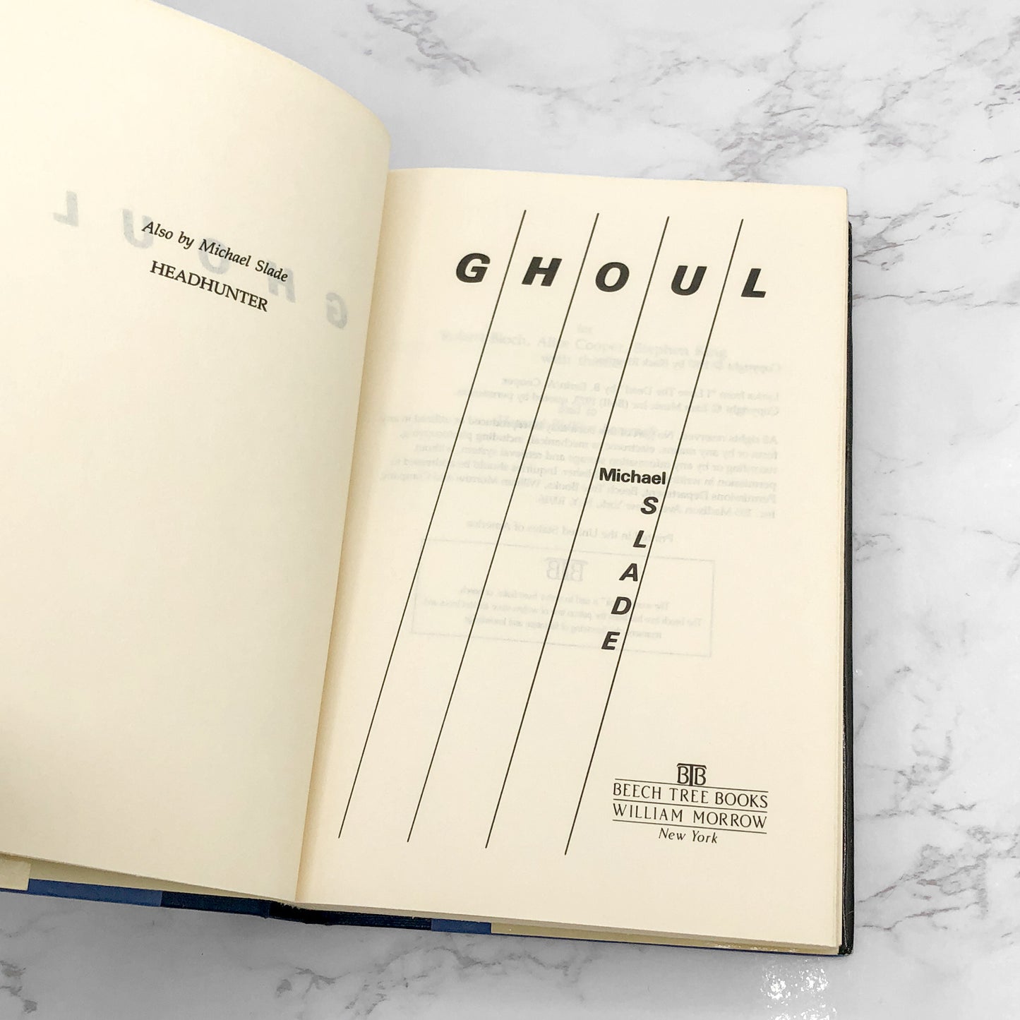 Ghoul by Michael Slade [FIRST BOOK CLUB EDITION] 1987 • Beech Tree