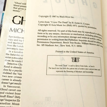 Ghoul by Michael Slade [FIRST BOOK CLUB EDITION] 1987 • Beech Tree