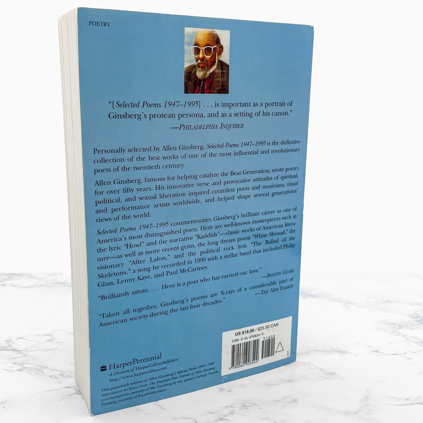 Selected Poems (1947-1995) by Allen Ginsberg [FIRST PAPERBACK PRINTING] 1997 • Harper Perennial