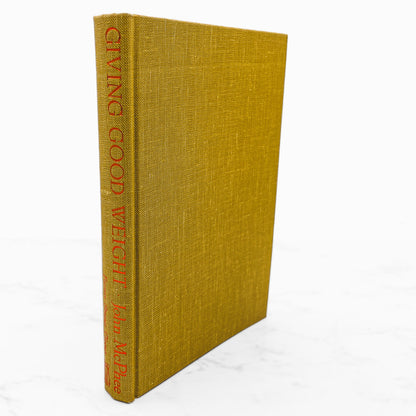 Giving Good Weight by John McPhee [FIRST EDITION] 1979 • FSG