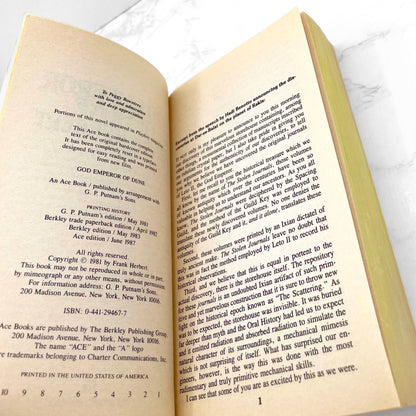 God Emperor of Dune by Frank Herbert [1987 PAPERBACK] • Ace Science Fiction