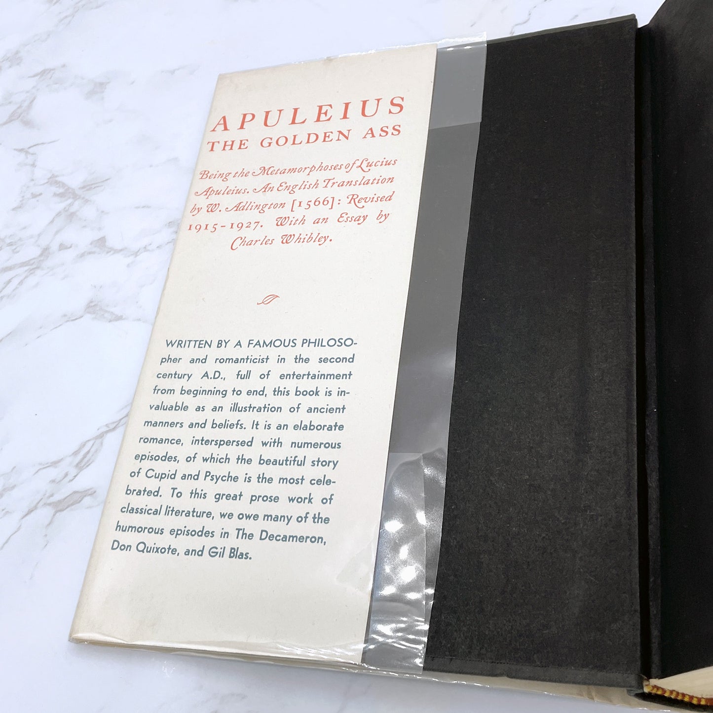 The Golden Asse of Apuleius translated by William Adlington [ANTIQUE HARDCOVER] 1943 • Liveright Publishing