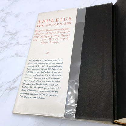 The Golden Asse of Apuleius translated by William Adlington [ANTIQUE HARDCOVER] 1943 • Liveright Publishing