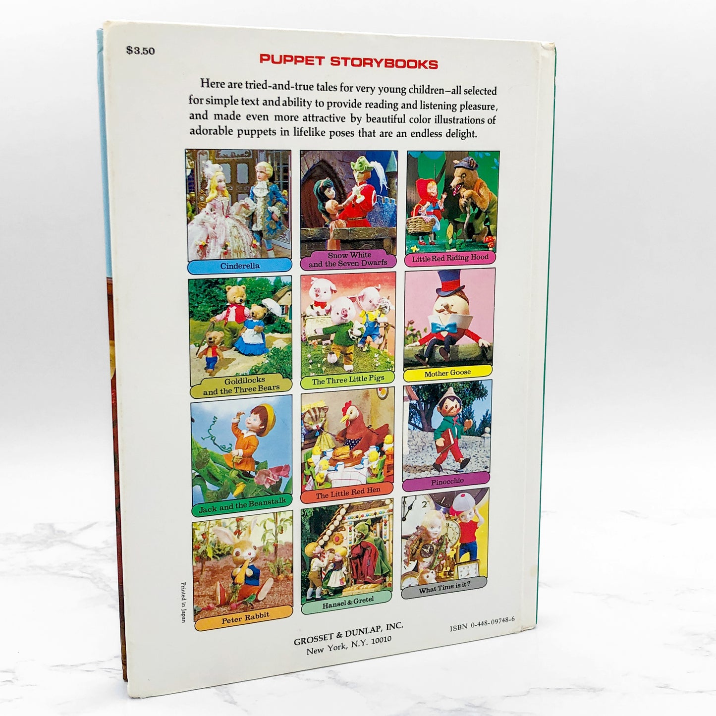 Goldilocks & The Three Bears: A Puppet Storybook by Oscar Weigle & Tadasu Izawa [VINTAGE BOARD BOOK] 1979