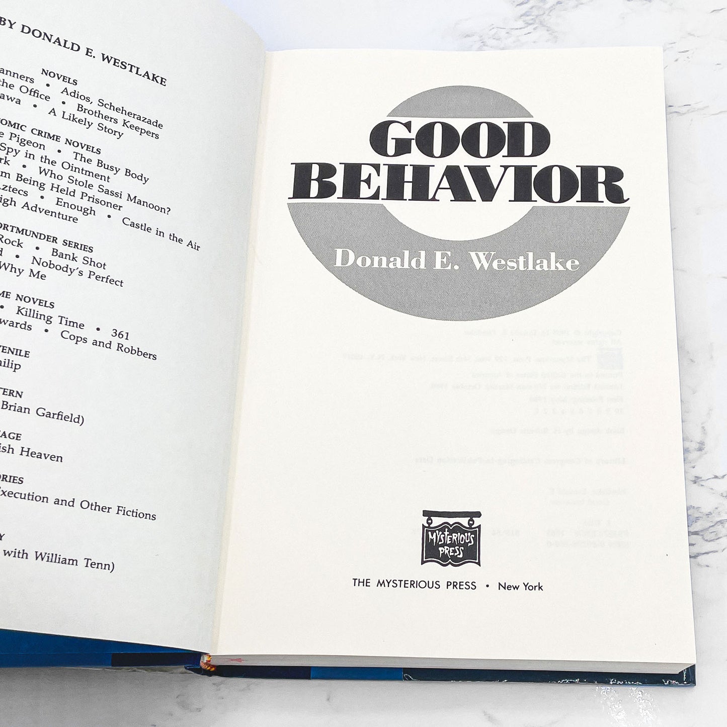 Good Behavior by Donald E. Westlake [FIRST EDITION • FIRST PRINTING] 1986 • Mysterious Press