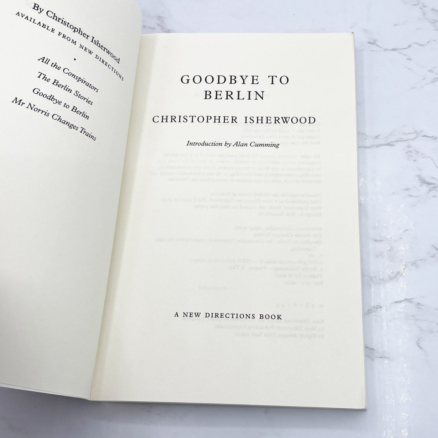 Goodbye to Berlin by Christopher Isherwood w. Alan Cumming Intro [TRADE PAPERBACK RE-ISSUE] 2012 • New Directions