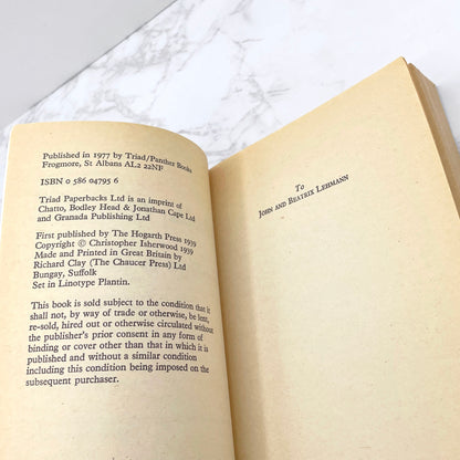 Goodbye to Berlin by Christopher Isherwood [U.K. PAPERBACK] 1977 • Triad Panther • Cabaret