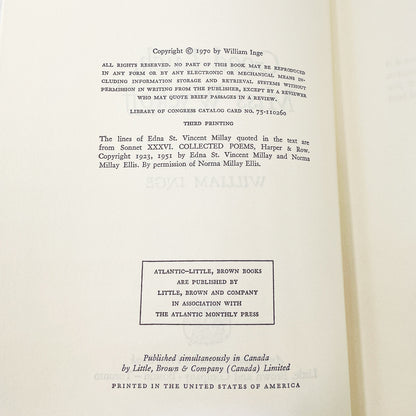 Good Luck, Miss Wyckoff by William Inge [FIRST EDITION] 1970 • Atlantic Monthly Press