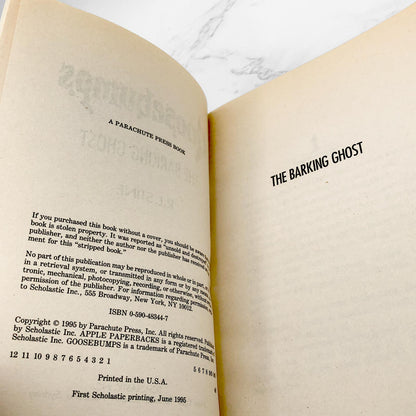 The Barking Ghost by R.L. Stine [FIRST EDITION / PRINTING] 1995 • Goosebumps #32