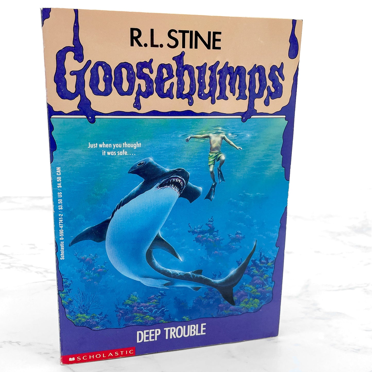 Deep Trouble by R.L. Stine [FIRST EDITION PAPERBACK] 1994 • Goosebumps #19