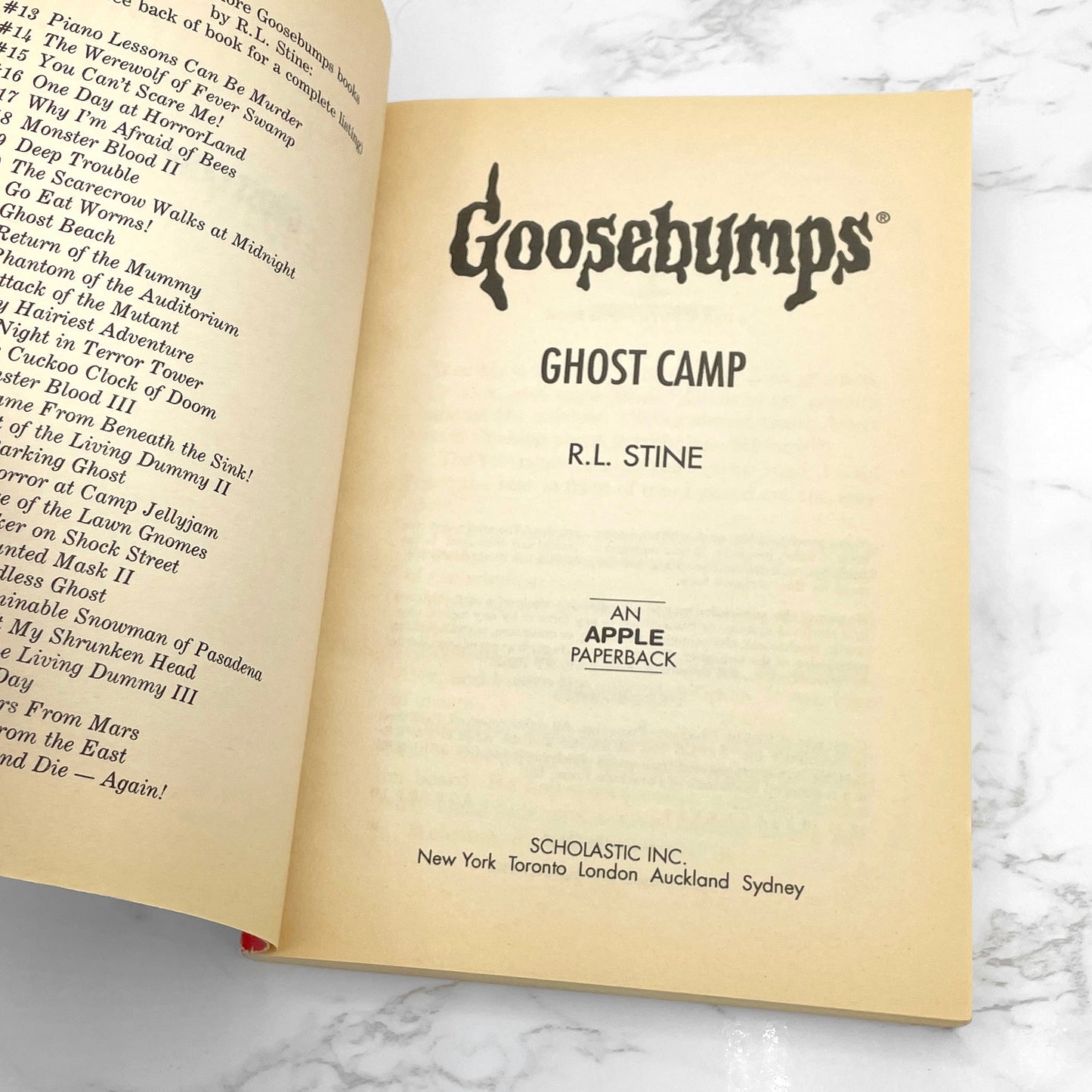 Ghost Camp by R.L. Stine [FIRST EDITION PAPERBACK] 1996 • Goosebumps #45