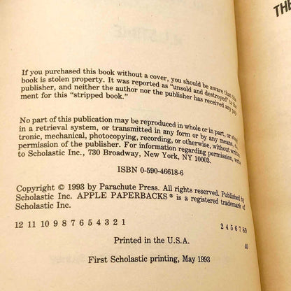 The Girl Who Cried Monster by R.L. Stine [1993 FIRST PRINTING] Goosebumps #8