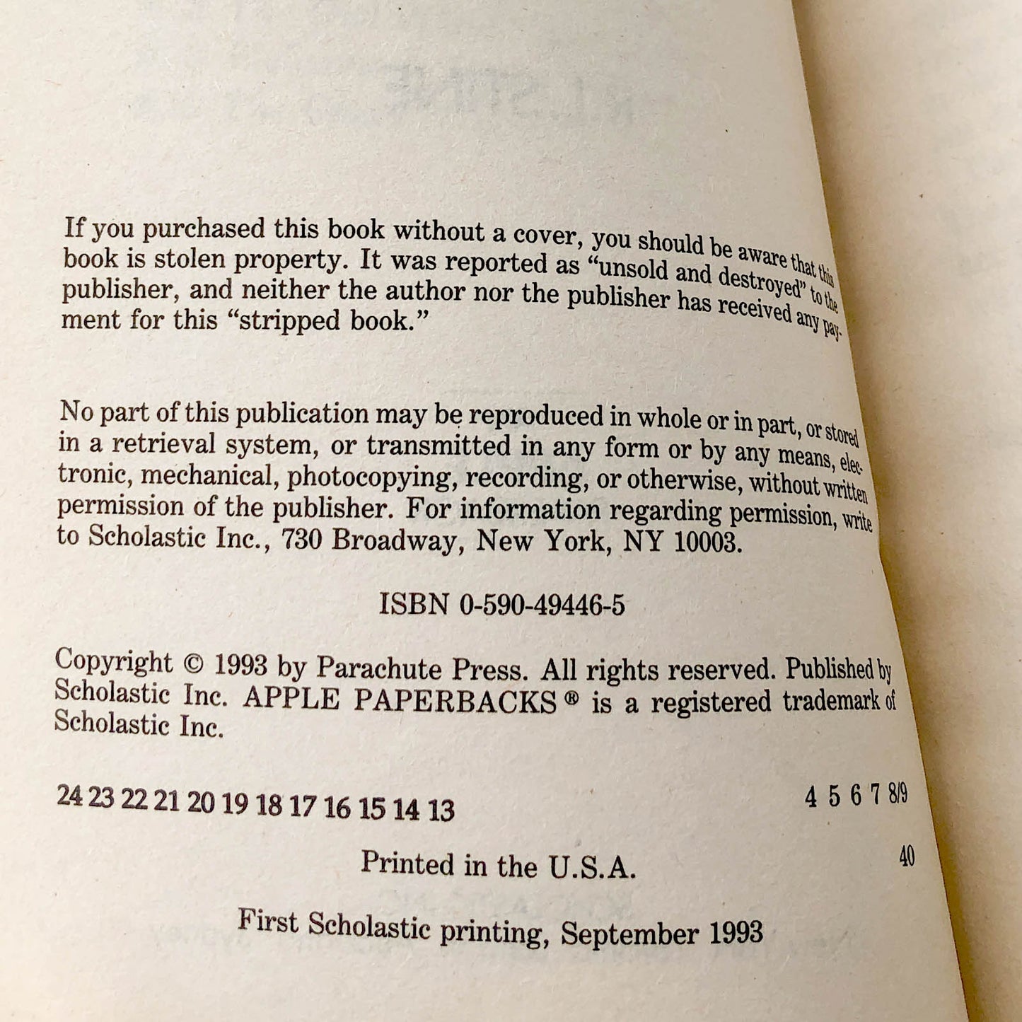 The Haunted Mask by R.L. Stine [1993 FIRST EDITION] Goosebumps #11