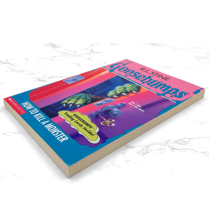 How to Kill a Monster by R.L. Stine [FIRST EDITION PAPERBACK] 1996 • Goosebumps #46 • Mint!