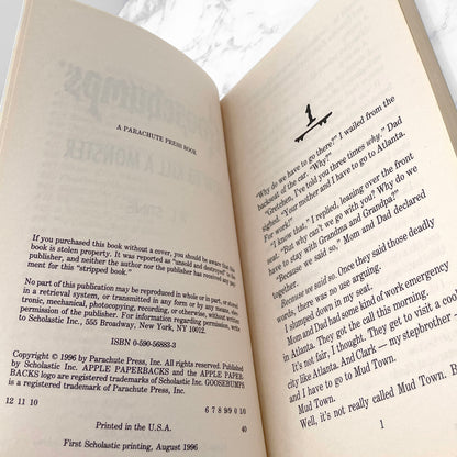 How to Kill a Monster by R.L. Stine [FIRST EDITION PAPERBACK] 1996 • Goosebumps #46 • Mint!