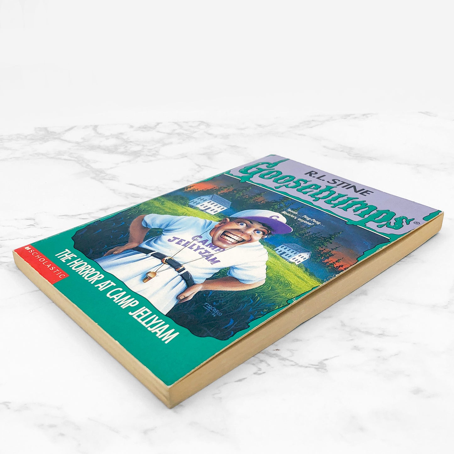 The Horror at Camp Jellyjam by R.L. Stine • Goosebumps #33 [FIRST EDITION PAPERBACK] 1995