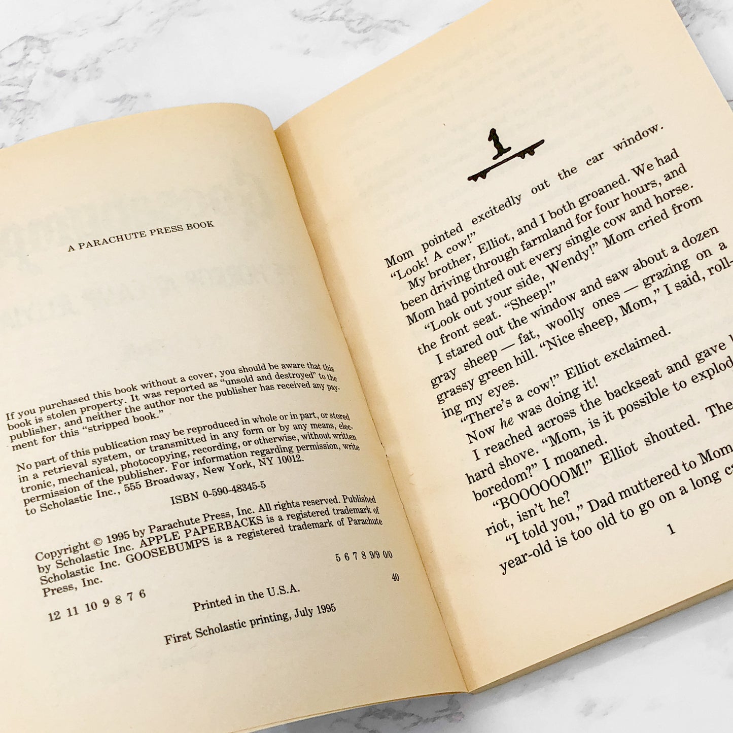 The Horror at Camp Jellyjam by R.L. Stine • Goosebumps #33 [FIRST EDITION PAPERBACK] 1995