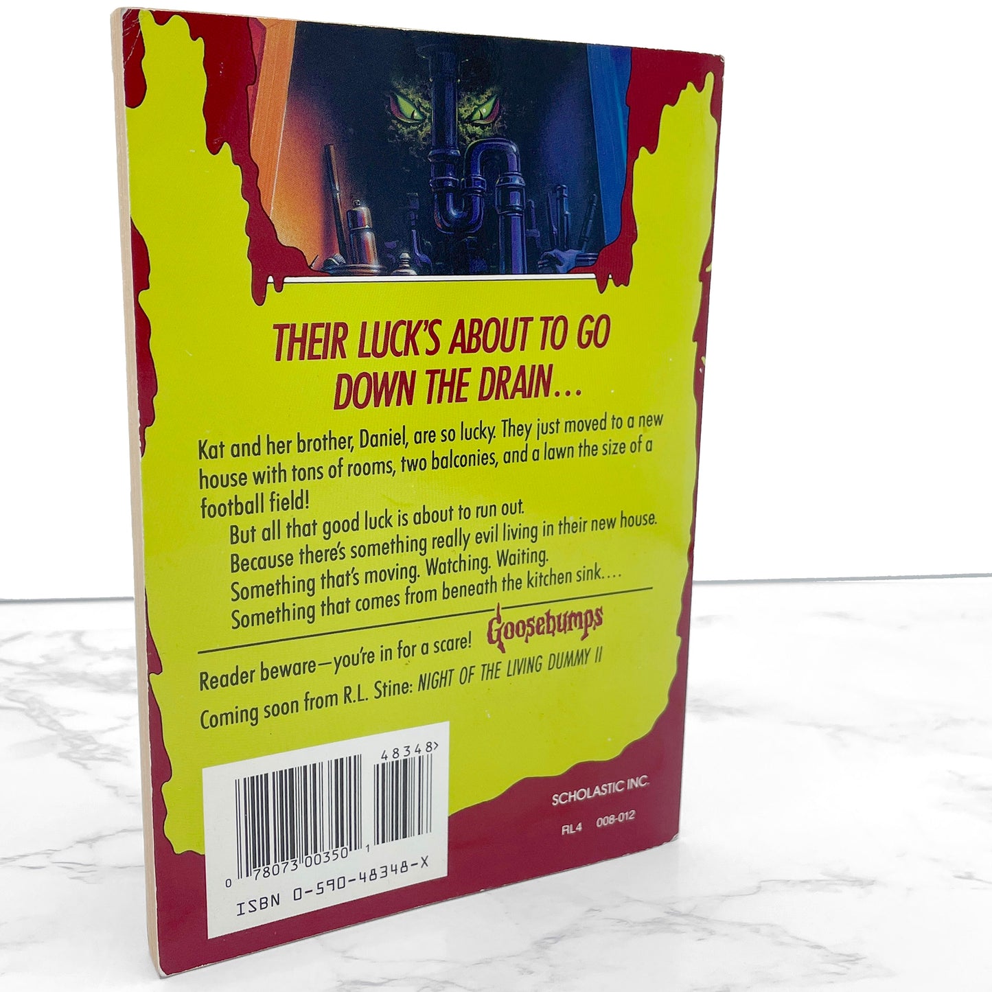 It Came from Beneath the Sink! by R.L. Stine [FIRST EDITION PAPERBACK] 1995 • Goosebumps #30