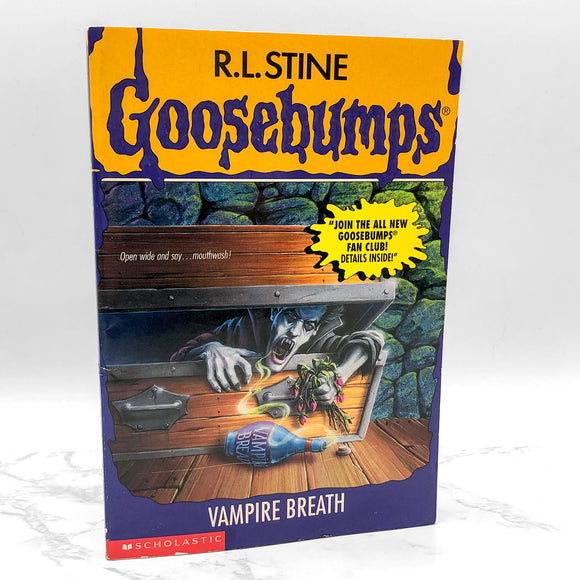 Vampire Breath by R.L. Stine [FIRST EDITION PAPERBACK] • 1996 • Goosebumps #49