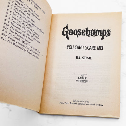 You Can't Scare Me by R.L. Stine [1994 FIRST EDITION] Goosebumps #15
