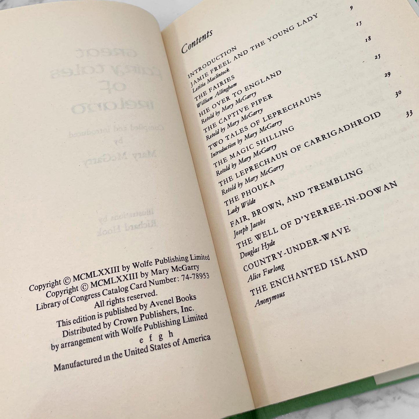 Great Fairy Tales Of Ireland compiled by Mary McGarry [U.S. FIRST EDITION] 1973 • Avenel Books