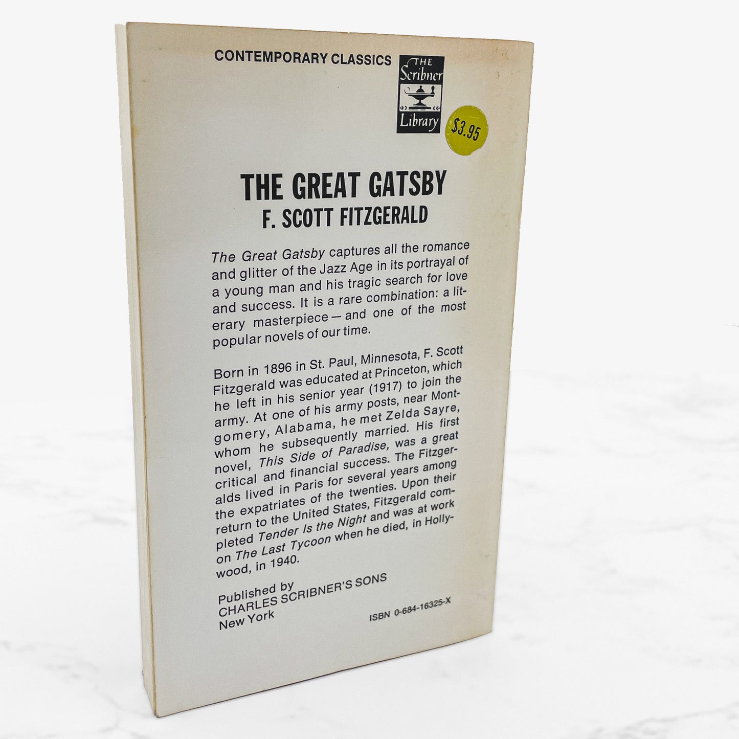 The Great Gatsby by F. Scott Fitzgerald [1979 PAPERBACK] • Charles Scribner's Sons