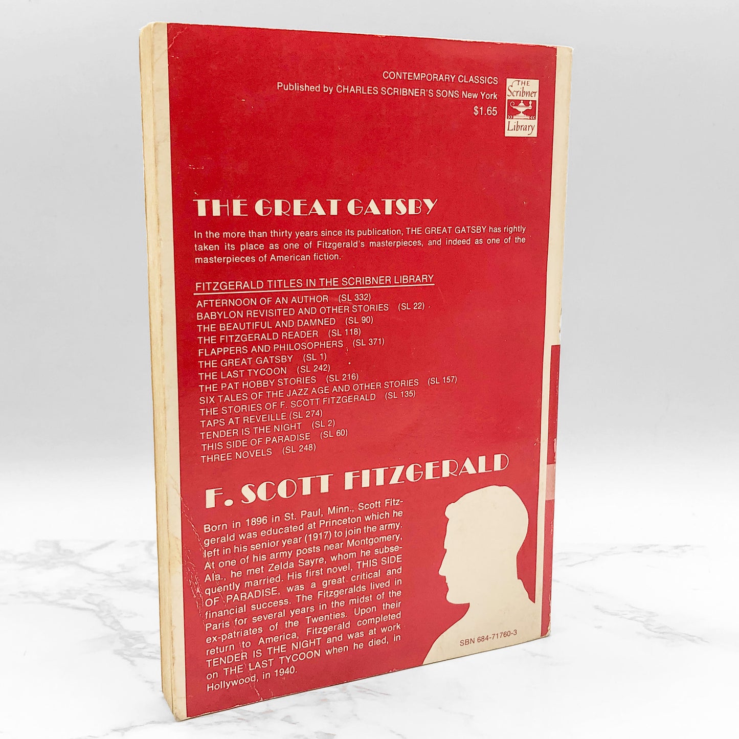 The Great Gatsby by F. Scott Fitzgerald [VINTAGE TRADE PAPERBACK] 1953