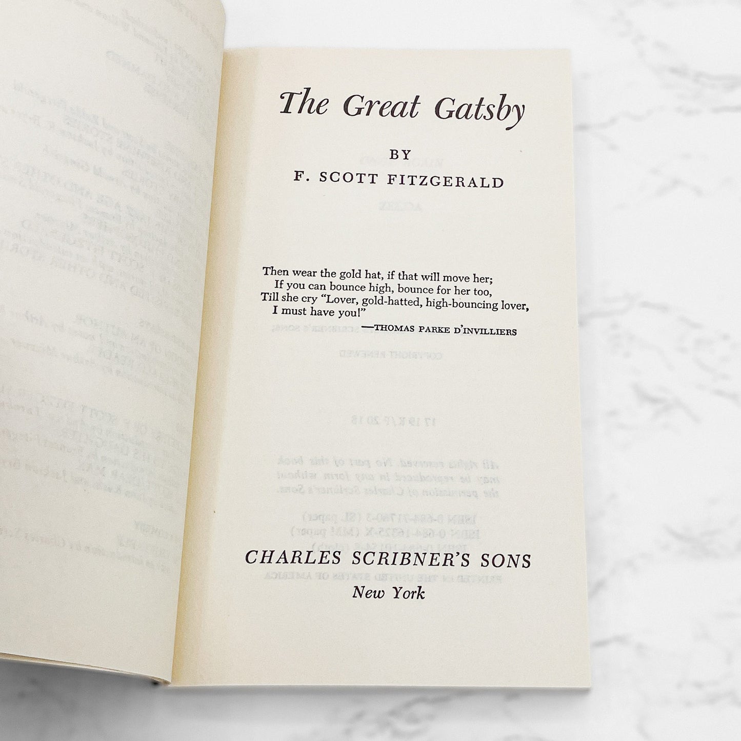 The Great Gatsby by F. Scott Fitzgerald [1979 PAPERBACK] • Charles Scribner's Sons