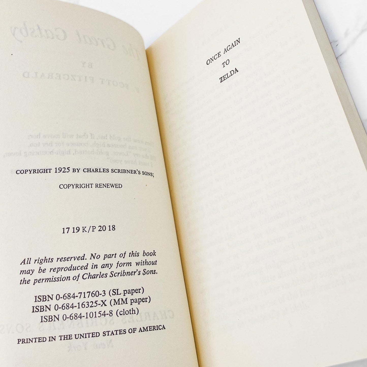 The Great Gatsby by F. Scott Fitzgerald [1979 PAPERBACK] • Charles Scribner's Sons