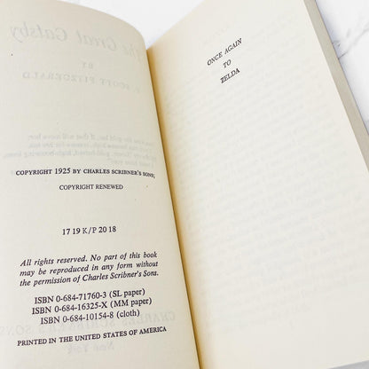 The Great Gatsby by F. Scott Fitzgerald [1979 PAPERBACK] • Charles Scribner's Sons