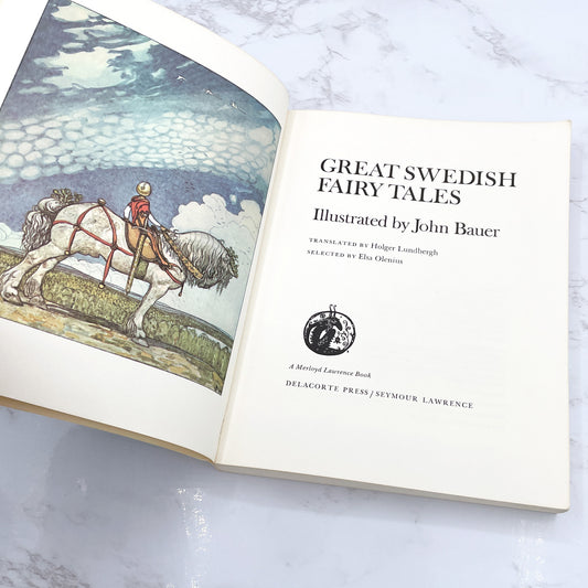 Great Swedish Fairy Tales illustrated by John Bauer [FIRST SOFTCOVER EDITION] 1978 • Delacorte