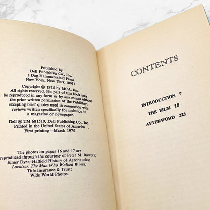 The Great Waldo Pepper: A Screenplay by William Goldman [FIRST EDITION PAPERBACK] 1975 • Dell