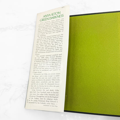 Green Darkness by Anya Seton SIGNED! [FIRST EDITION • FIRST PRINTING] 1972 • Houghton Mifflin