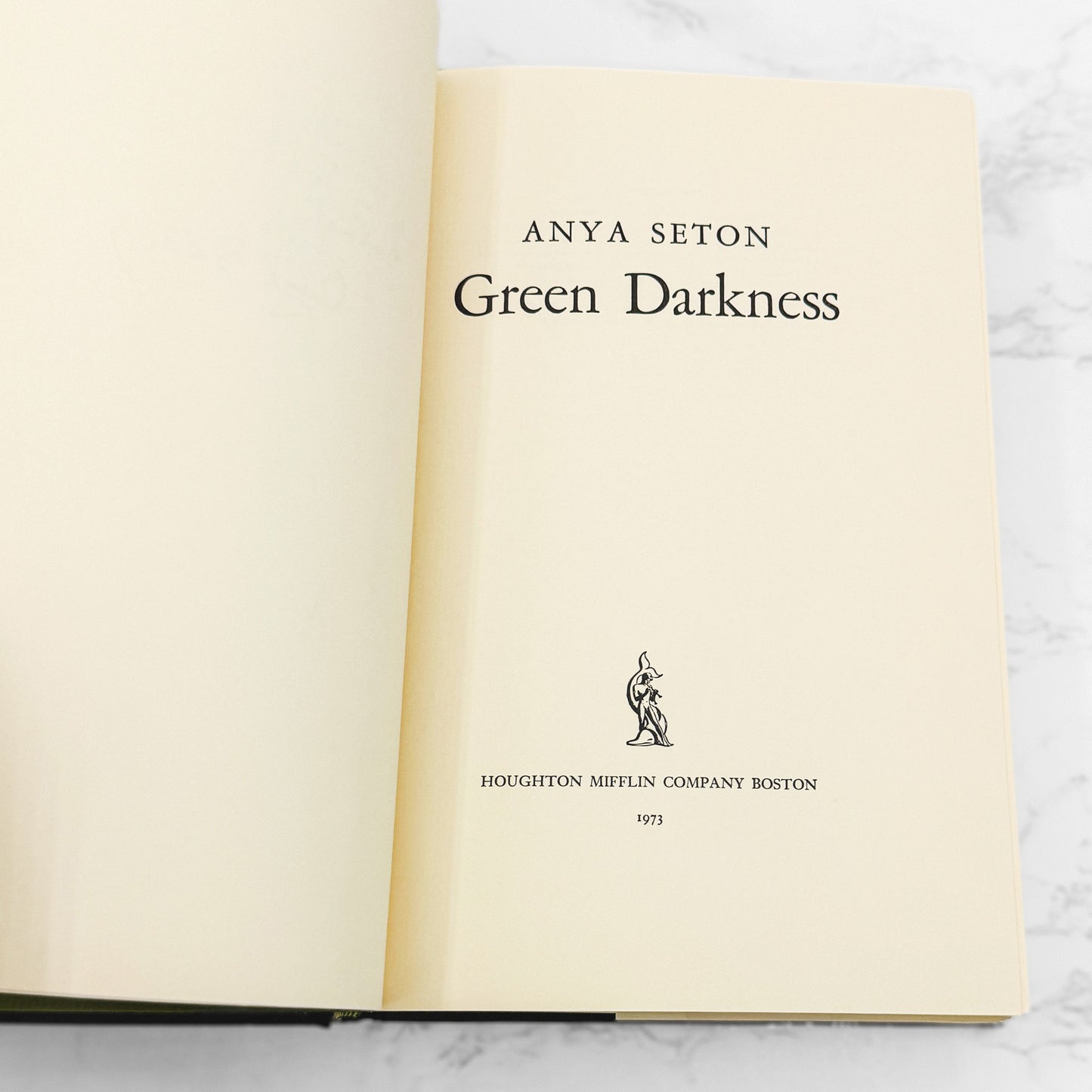 Green Darkness by Anya Seton SIGNED! [FIRST EDITION • FIRST PRINTING] 1972 • Houghton Mifflin